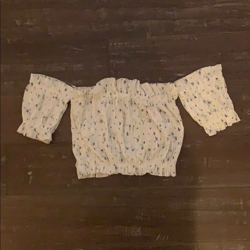 nasty gal white floral top